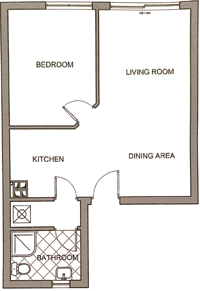 Appartement 2.1 Skizze